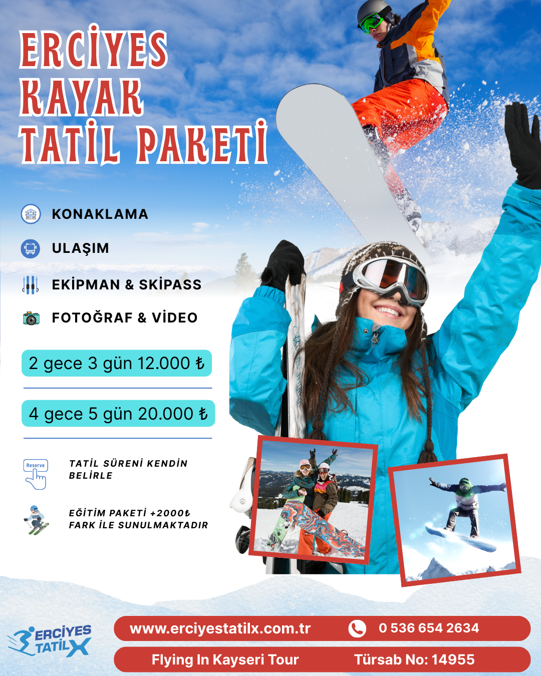 Erciyes Kayak Tatil Paketi